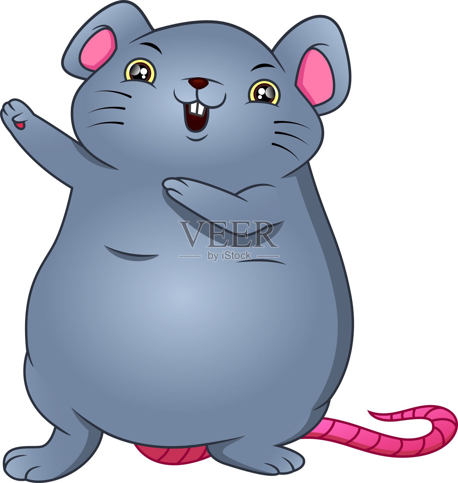 卡通可爱的老鼠插画图片素材