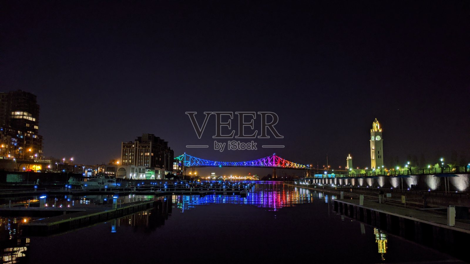 雅克·卡地亚桥的照明(ph1)照片摄影图片