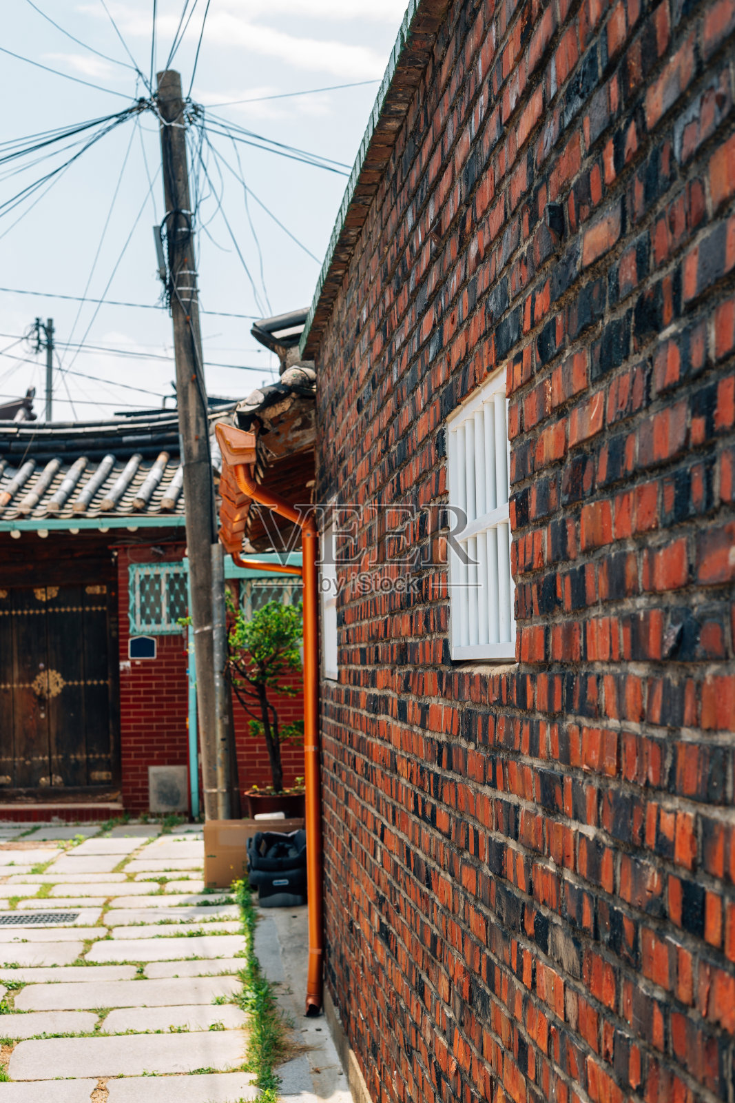 韩国首尔Seongbuk-dong街韩国传统房子照片摄影图片