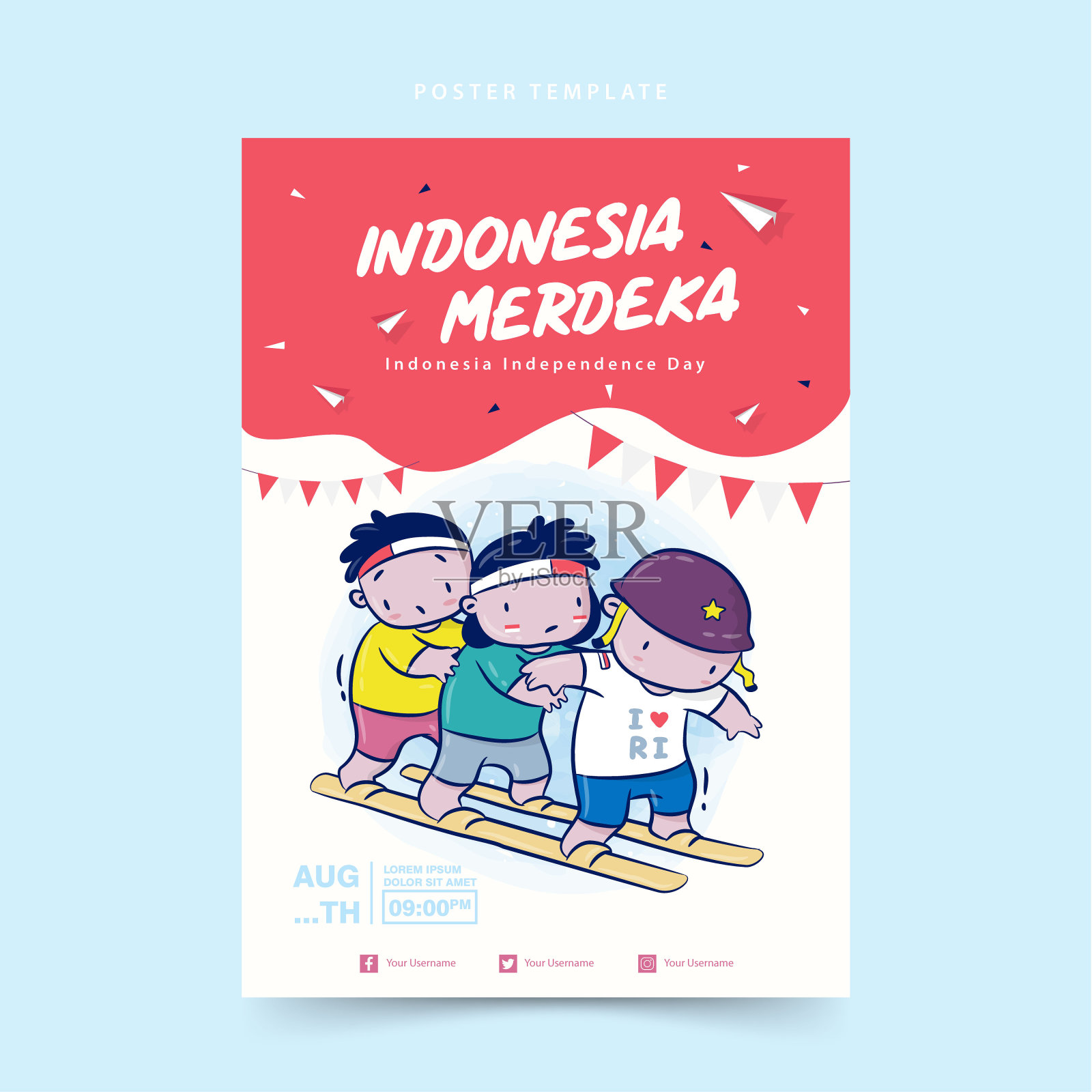 印尼独立日设计模板素材