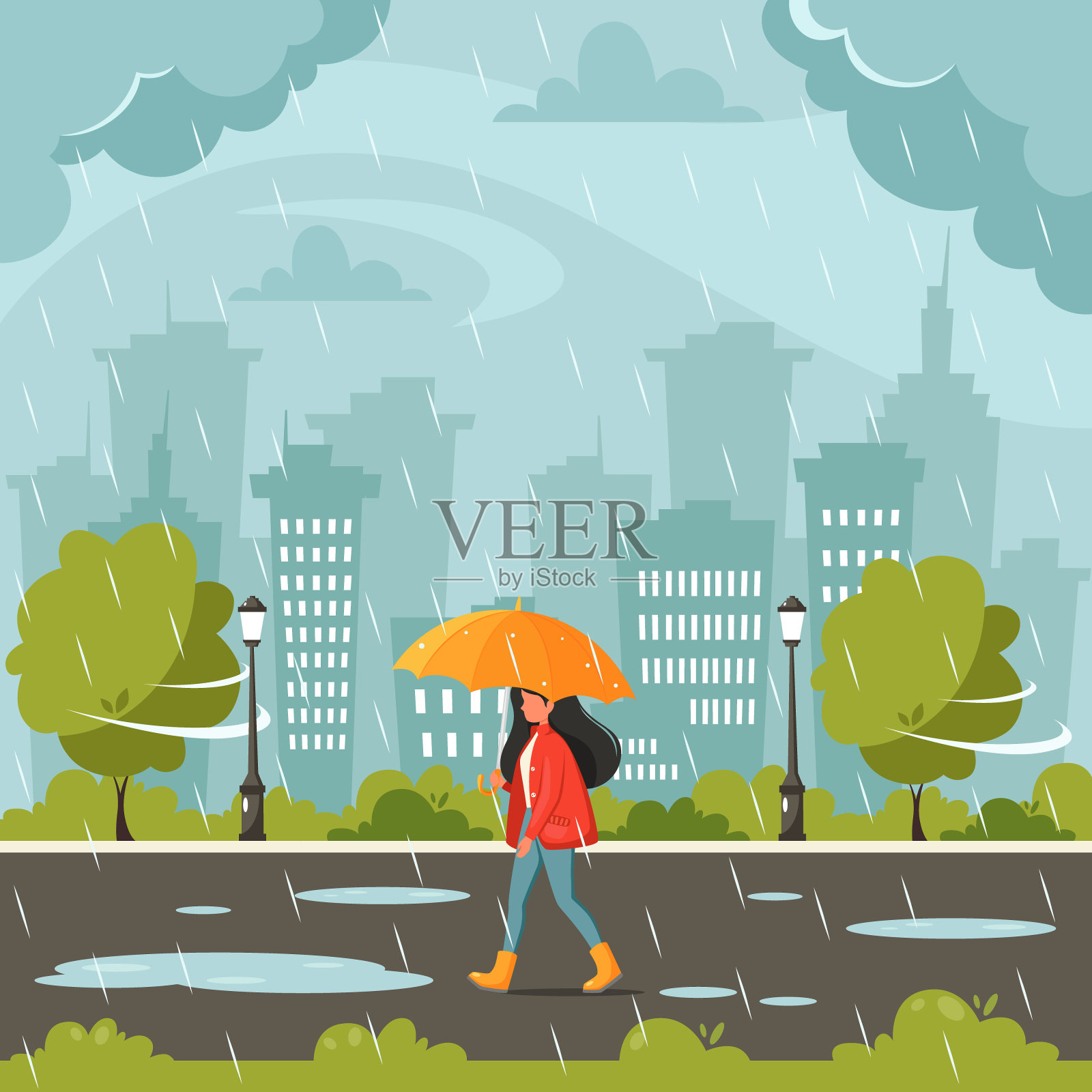 🔥 Download Wallpaper Girl Umbrella Street Rain Rainy Day Long Hairs by @nicoleh75 | Street Girl ...