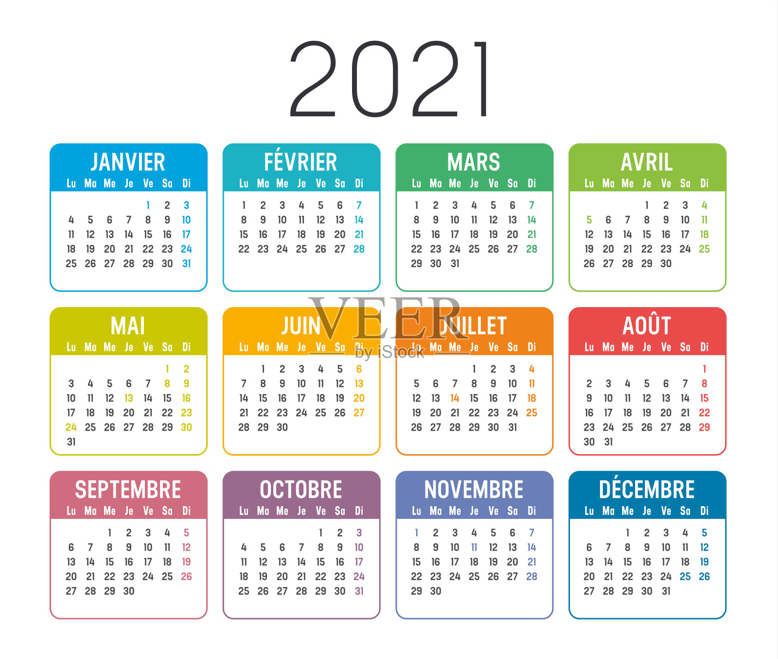 法国历2021年设计模板素材