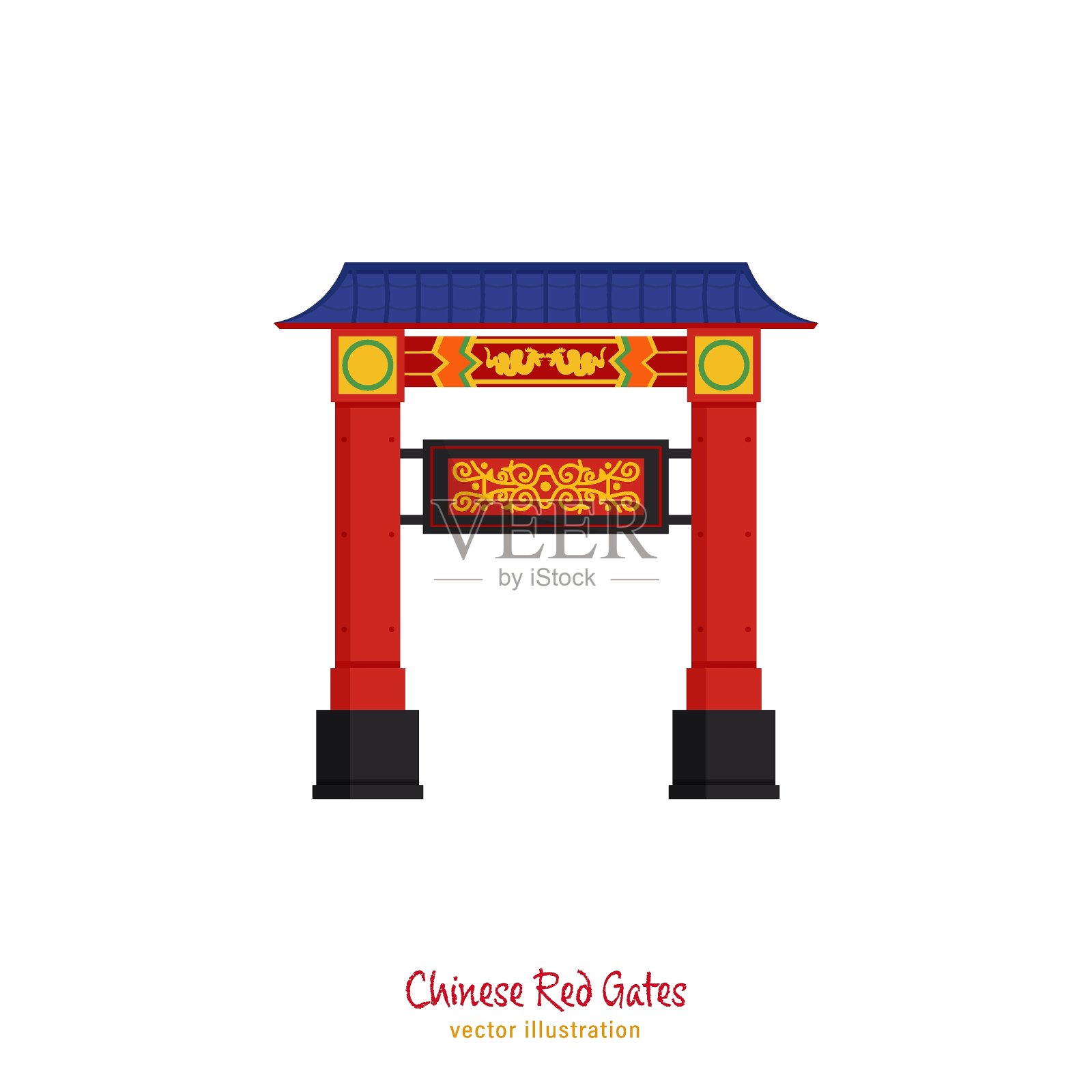 中国传统盖茨设计元素图片