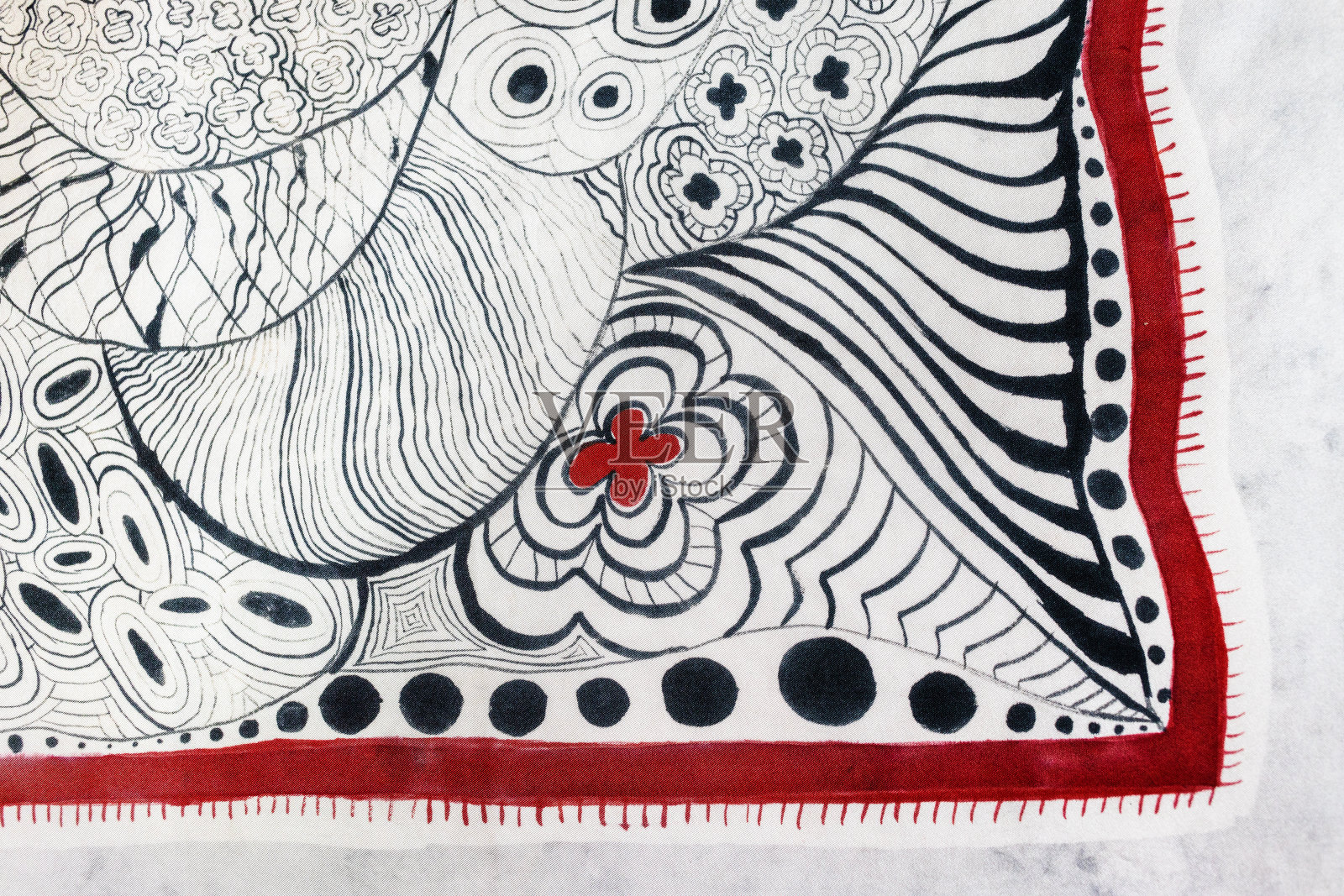 丝绸布料上的抽象装饰部分插画图片素材
