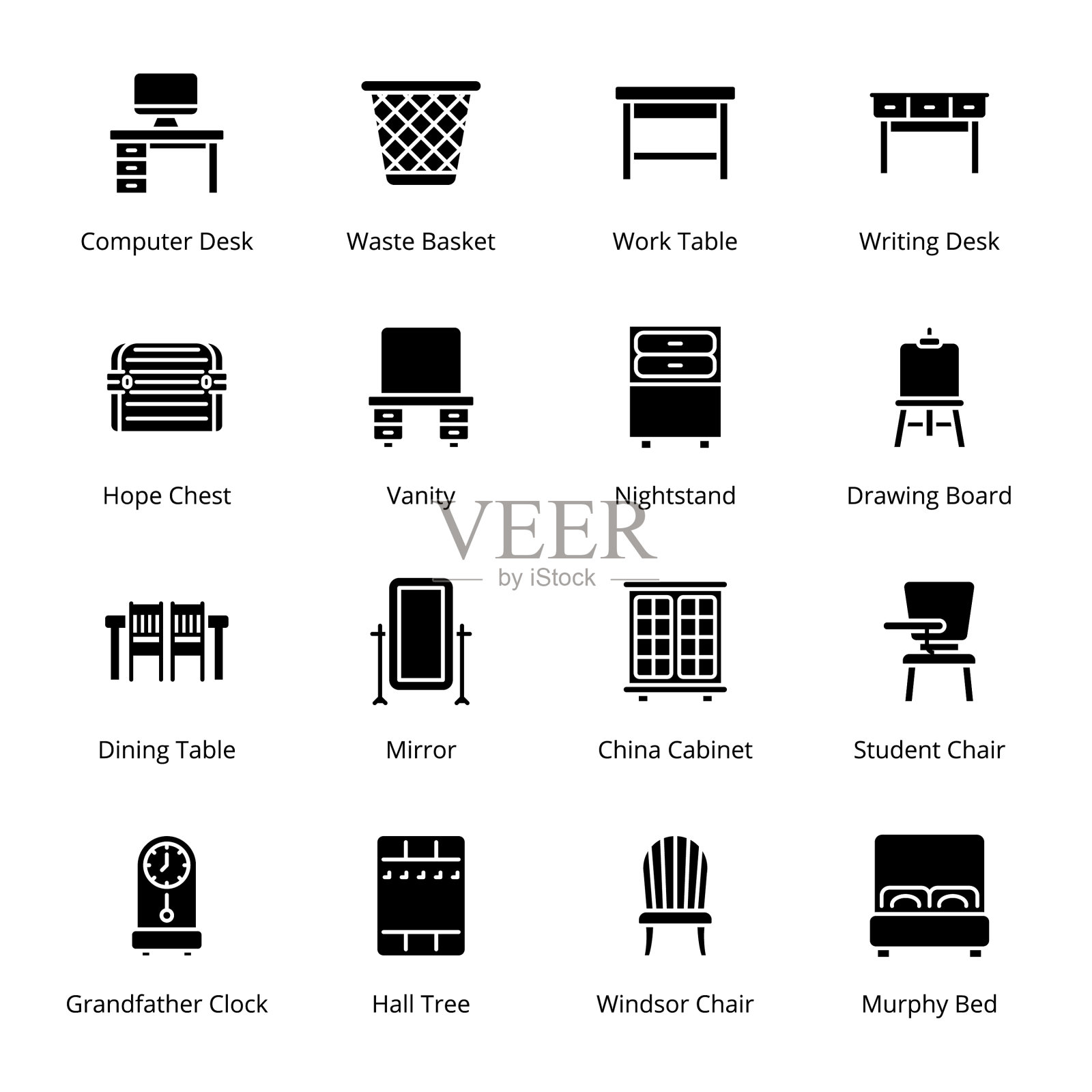 家具符号图标图标素材