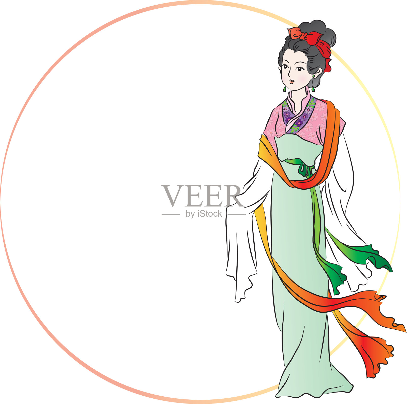 中秋节的仙女设计元素图片