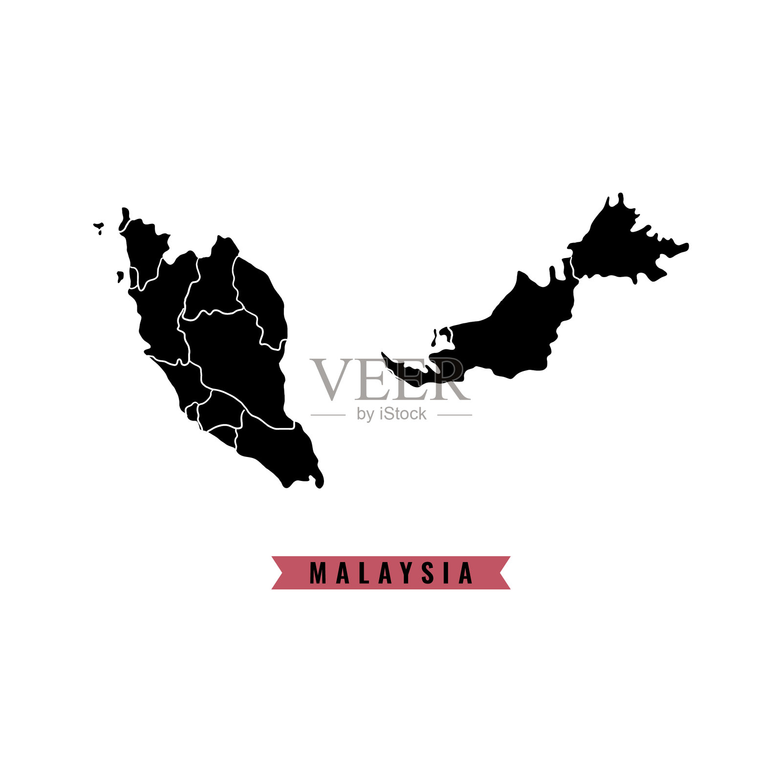 Malaysia Map Vector & Photo (Free Trial) | Bigstock