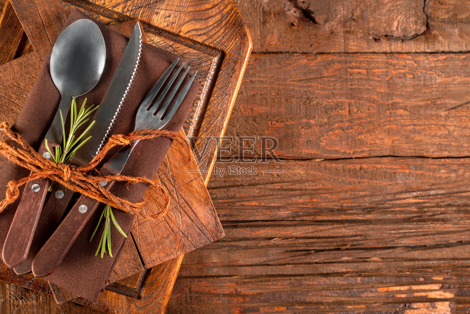 勺子，叉子和刀，餐厅餐具照片摄影图片