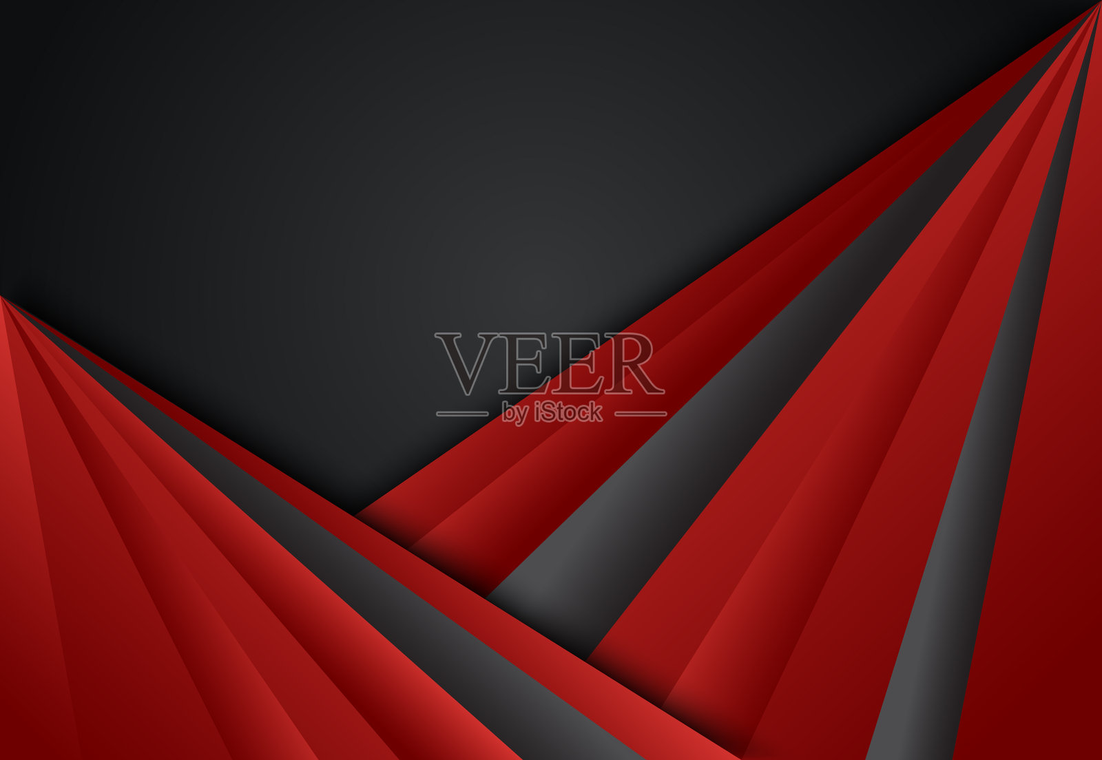 红色和黑色抽象层几何背景插画图片素材