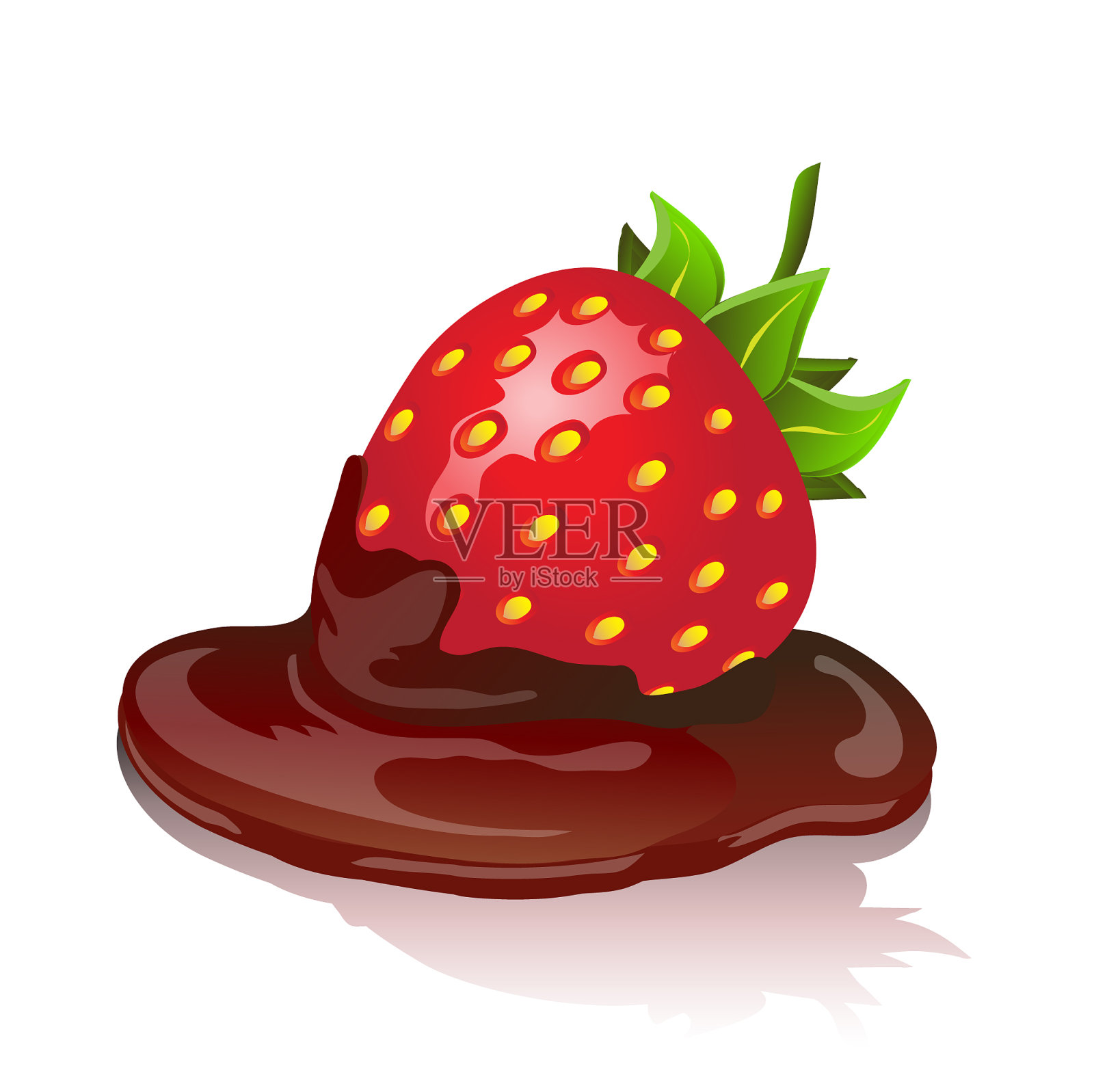 巧克力草莓设计元素图片