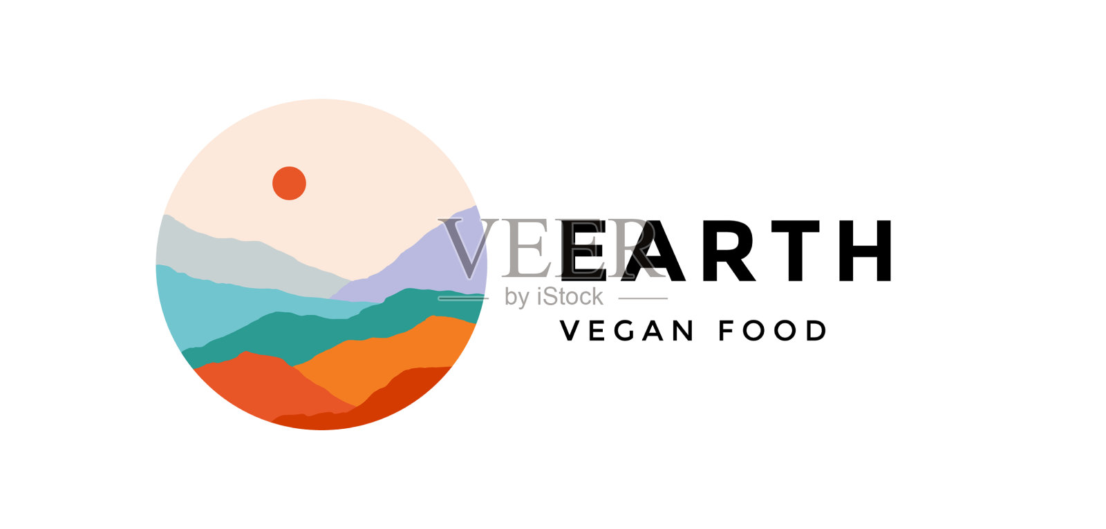 标志标志地球素食食品插画图片素材
