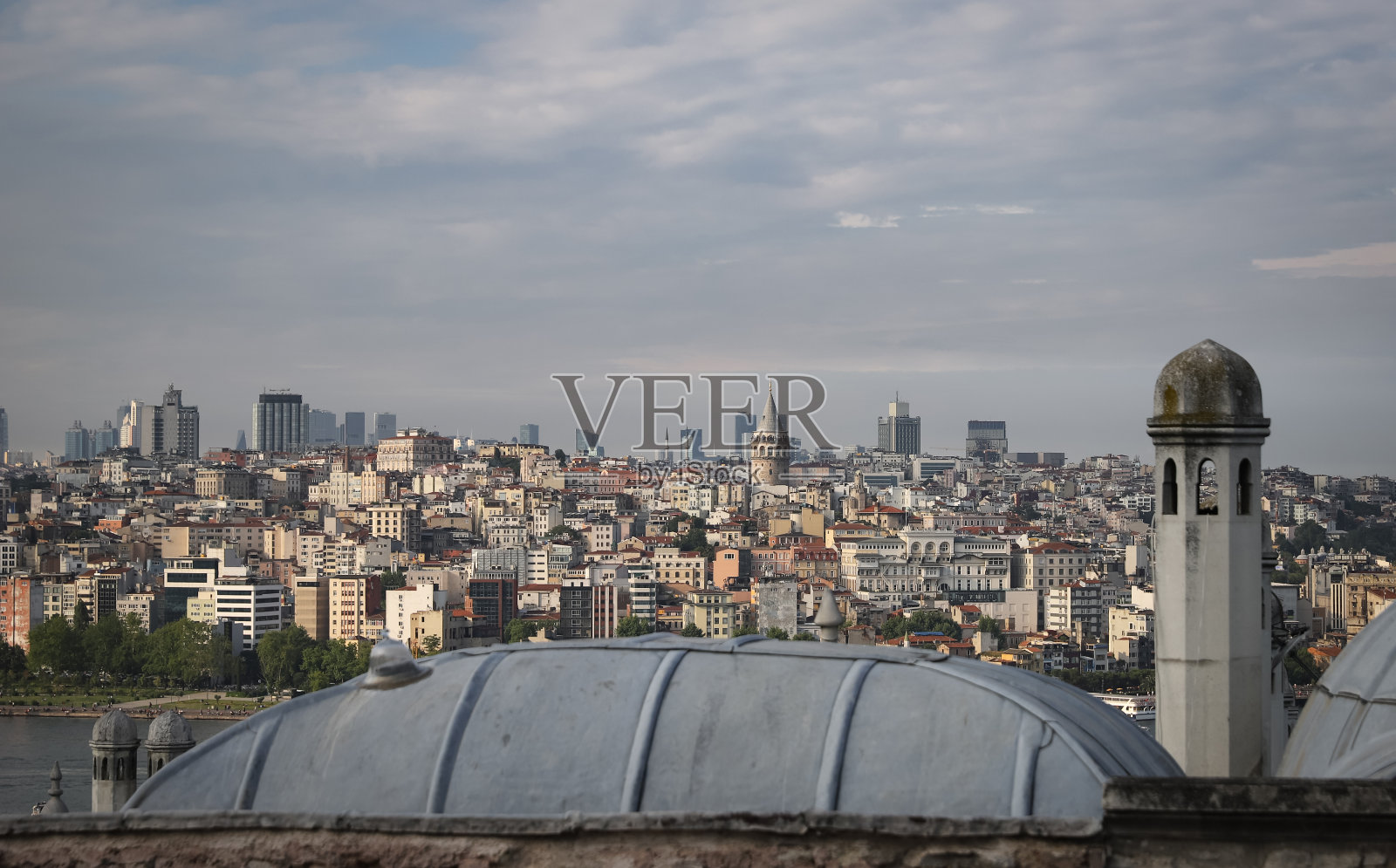 土耳其伊斯坦布尔市Beyoglu区Galata塔照片摄影图片