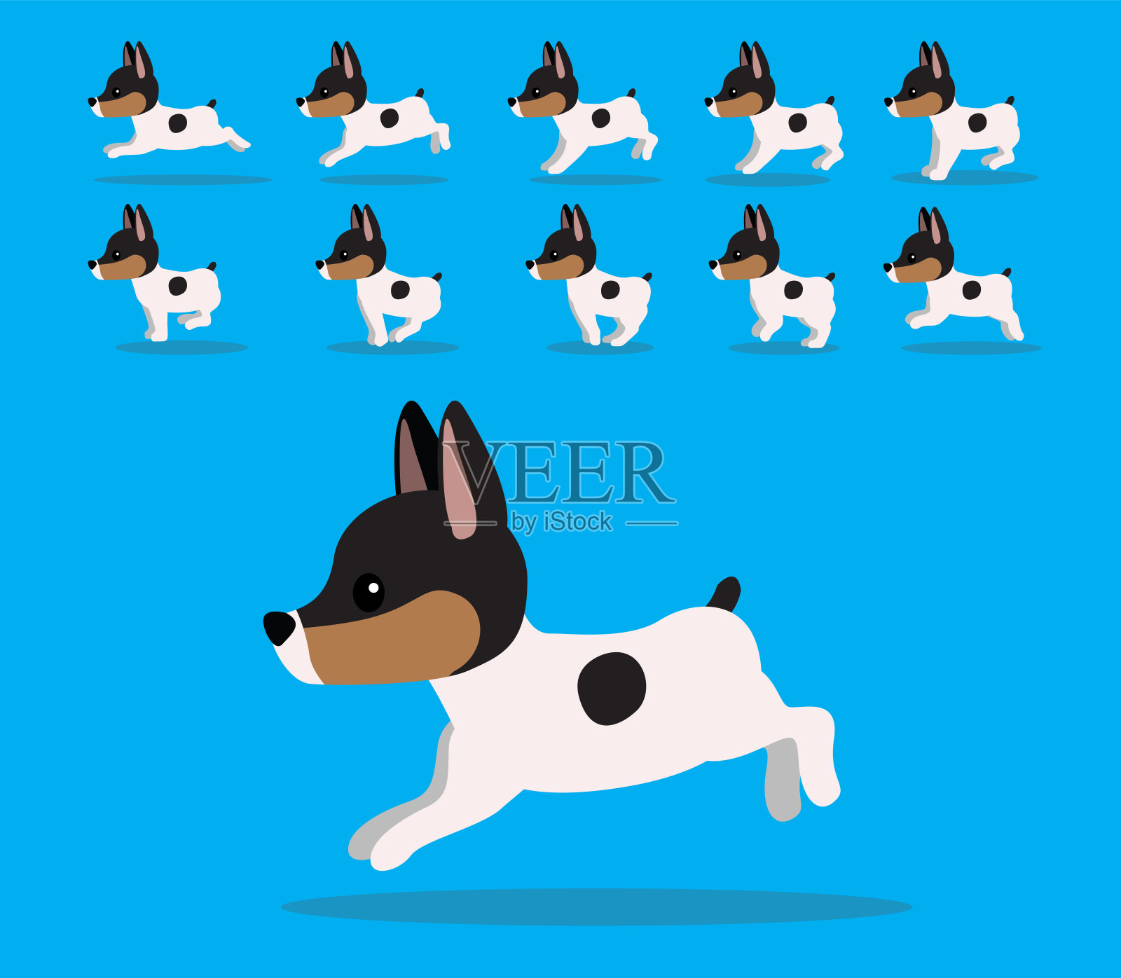 动物动画序列狗玩具狐狸梗卡通向量设计元素图片