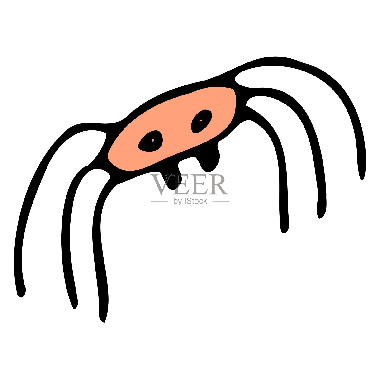 万圣节蜘蛛动物涂鸦手绘卡通元素设计元素图片
