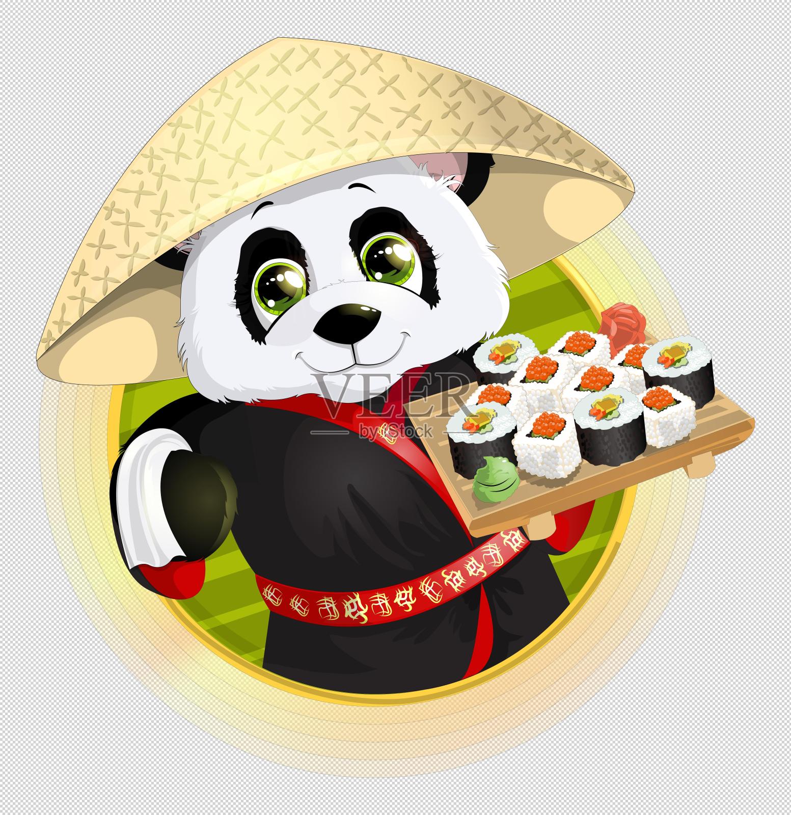 寿司熊猫图片素材-编号23582519-图行天下