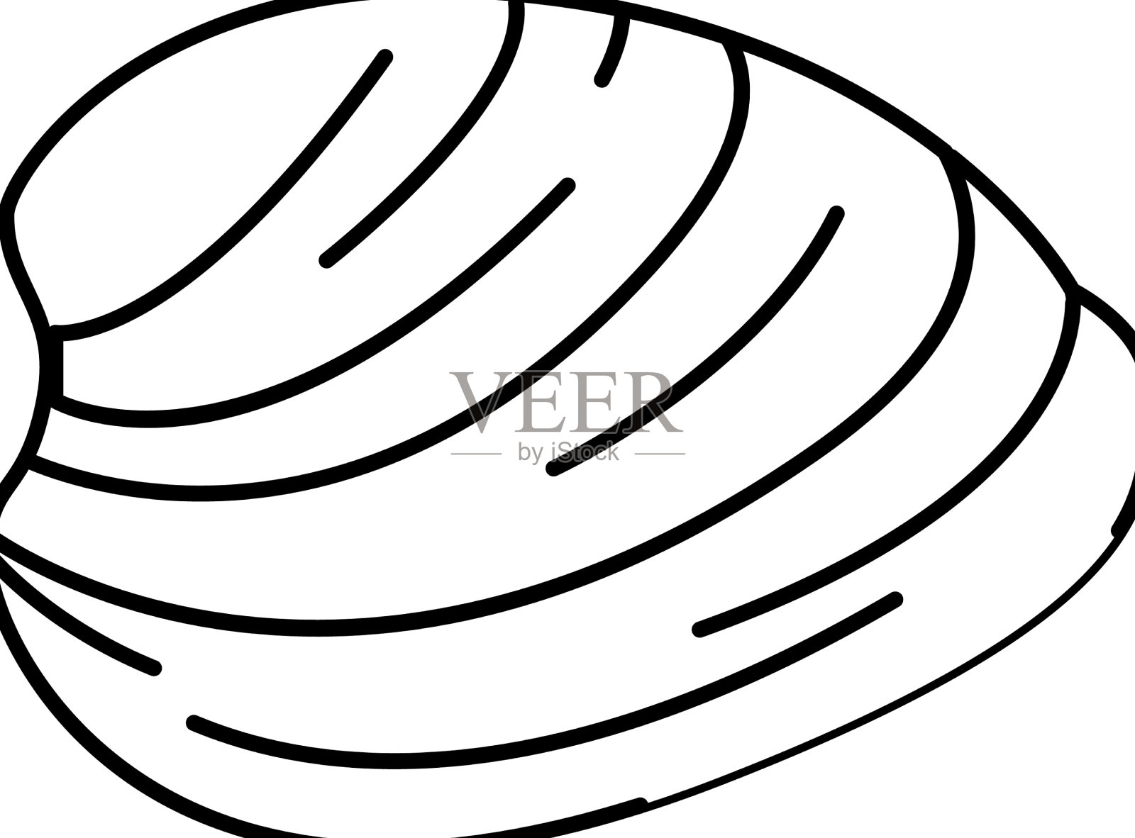 海洋蛤蚌线图标设计元素图片