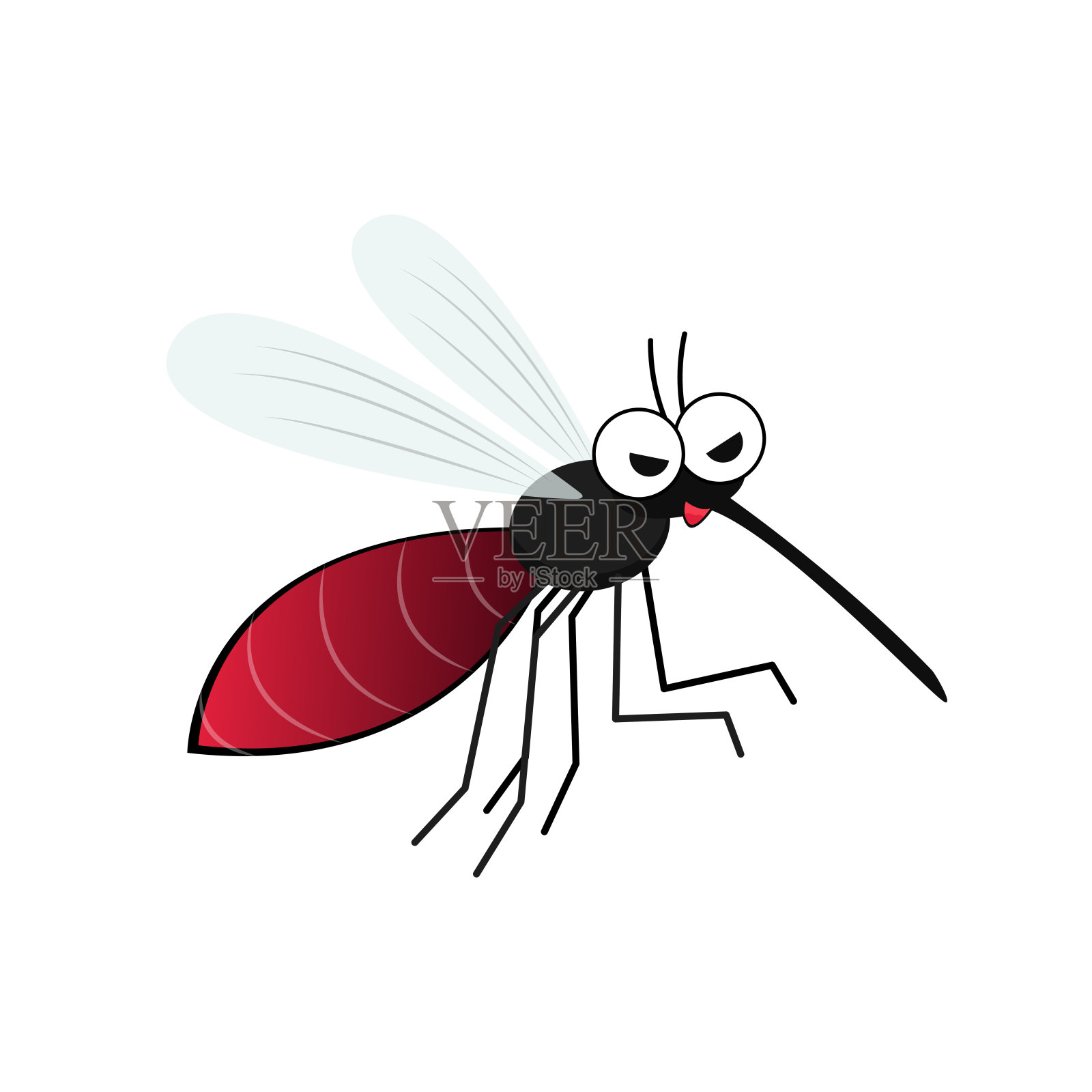 蚊子卡通插画图片素材_ID:105580898-Veer图库