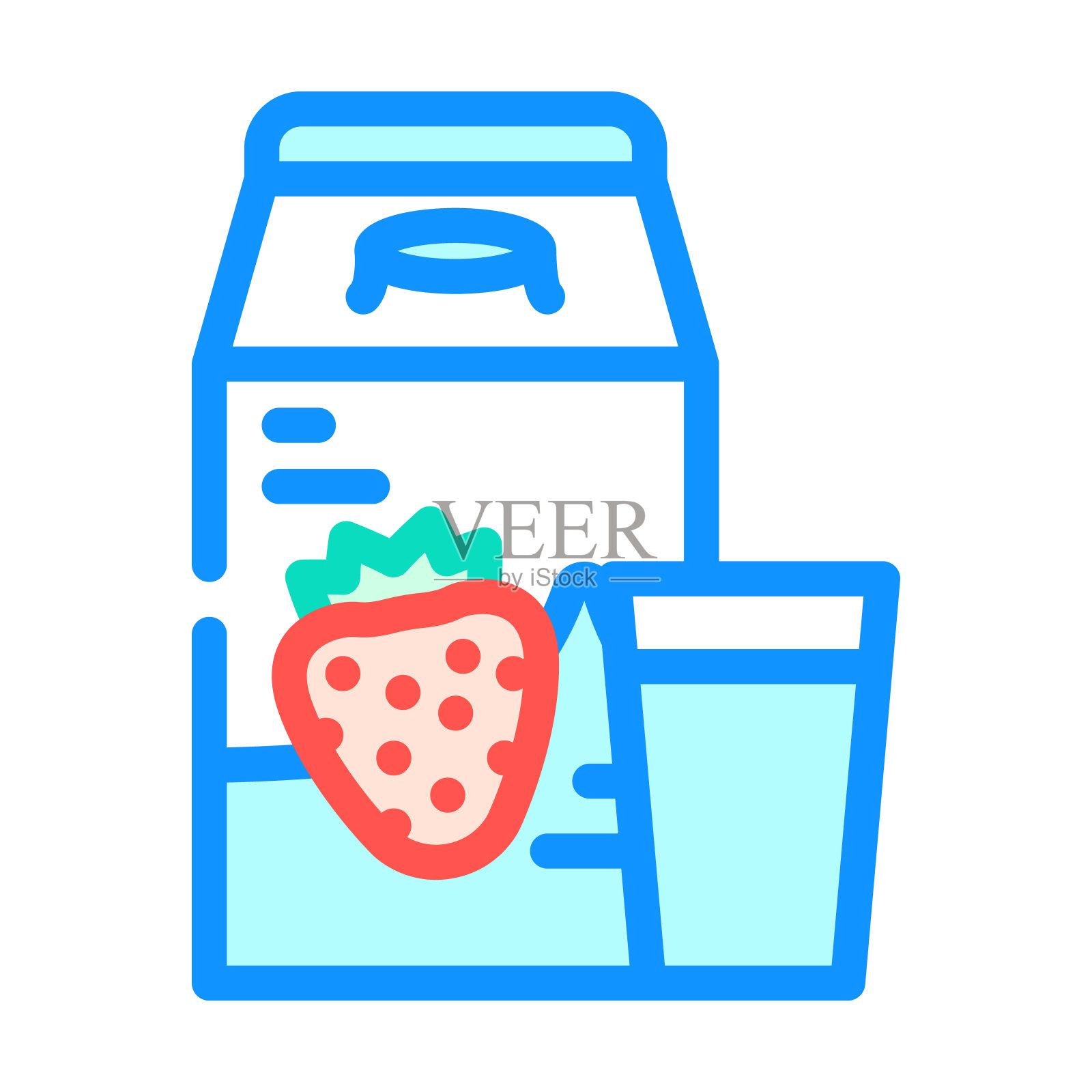 草莓牛奶图片素材免费下载 - 觅知网
