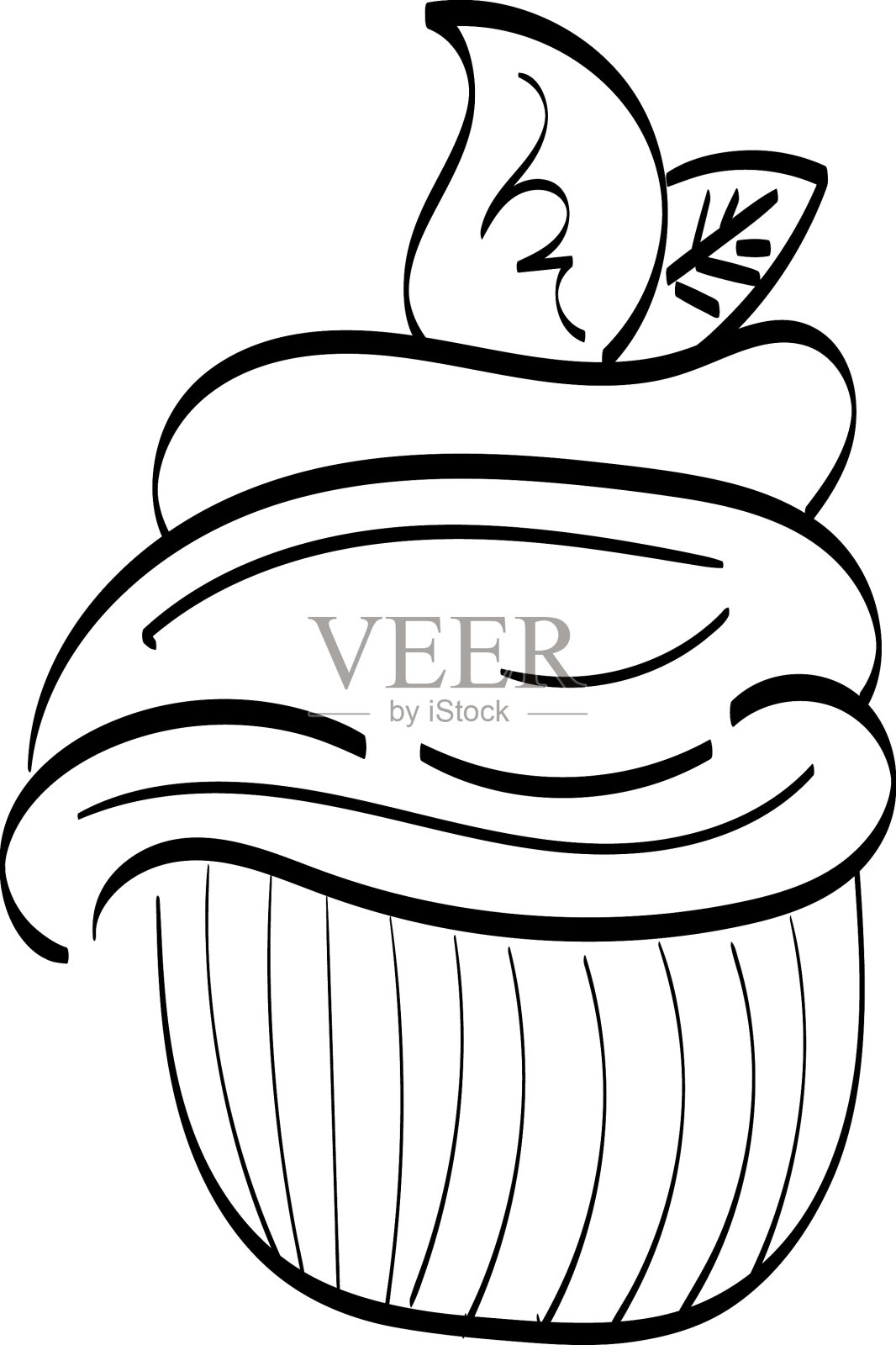 例证画的杯子蛋糕图画例证白色背景 向量例证. 插画 包括有 杯形蛋糕, 逗人喜爱, 乐趣, 蛋糕, 庆祝 - 106219348