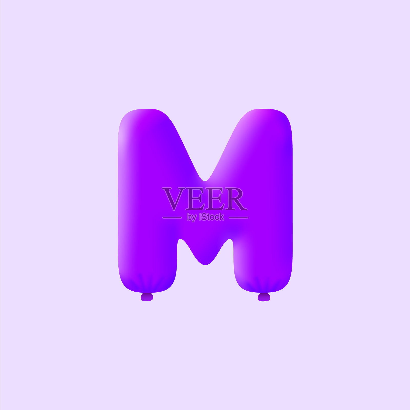 紫色质感金属字母M元素 卡通 广告元素 UI 图标 电商-cg模型免费下载-CG99