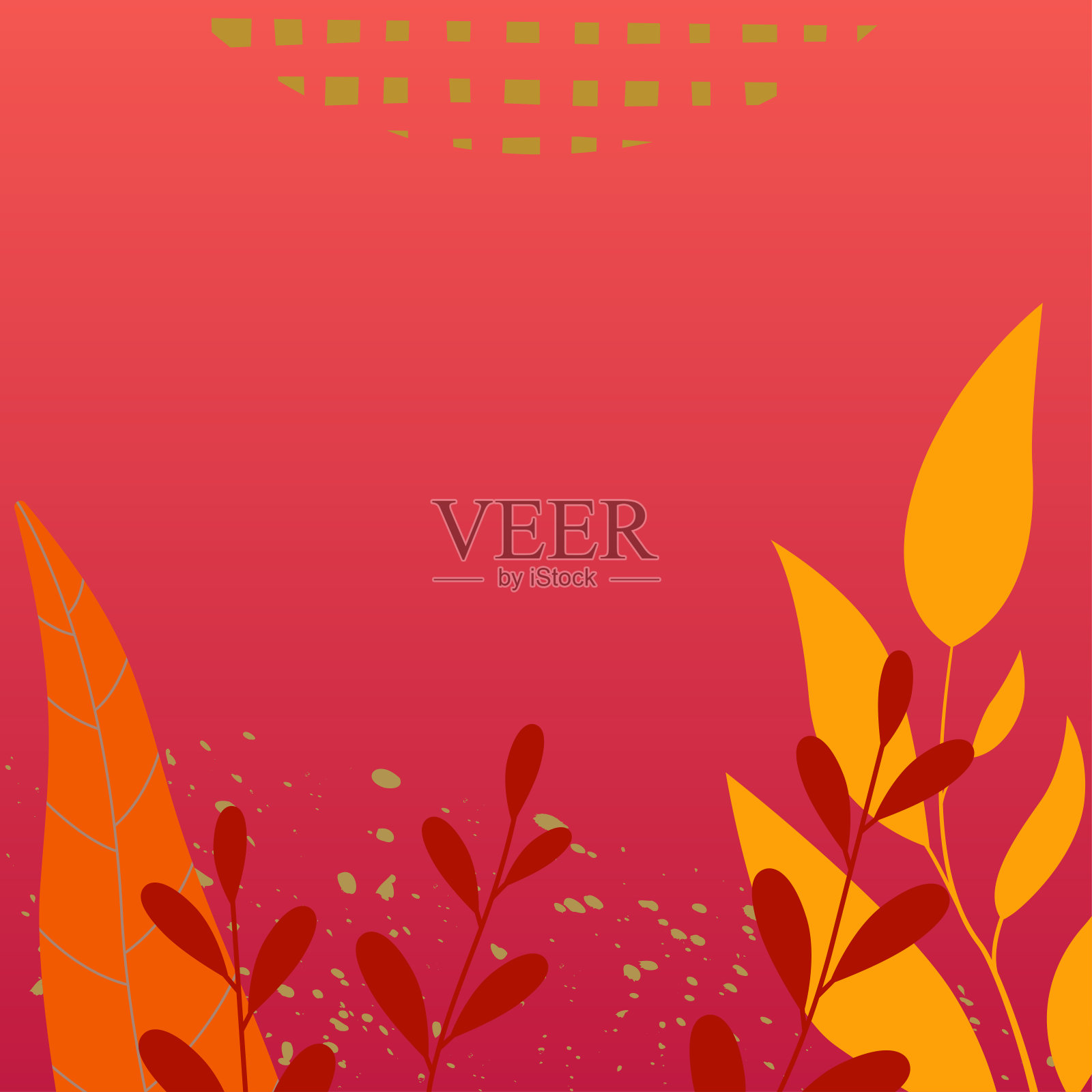 秋天的背景。秋天的季节横幅与树叶。抽象的花卉海报设计。销售，感恩节的概念与树叶。矢量插图。插画图片素材