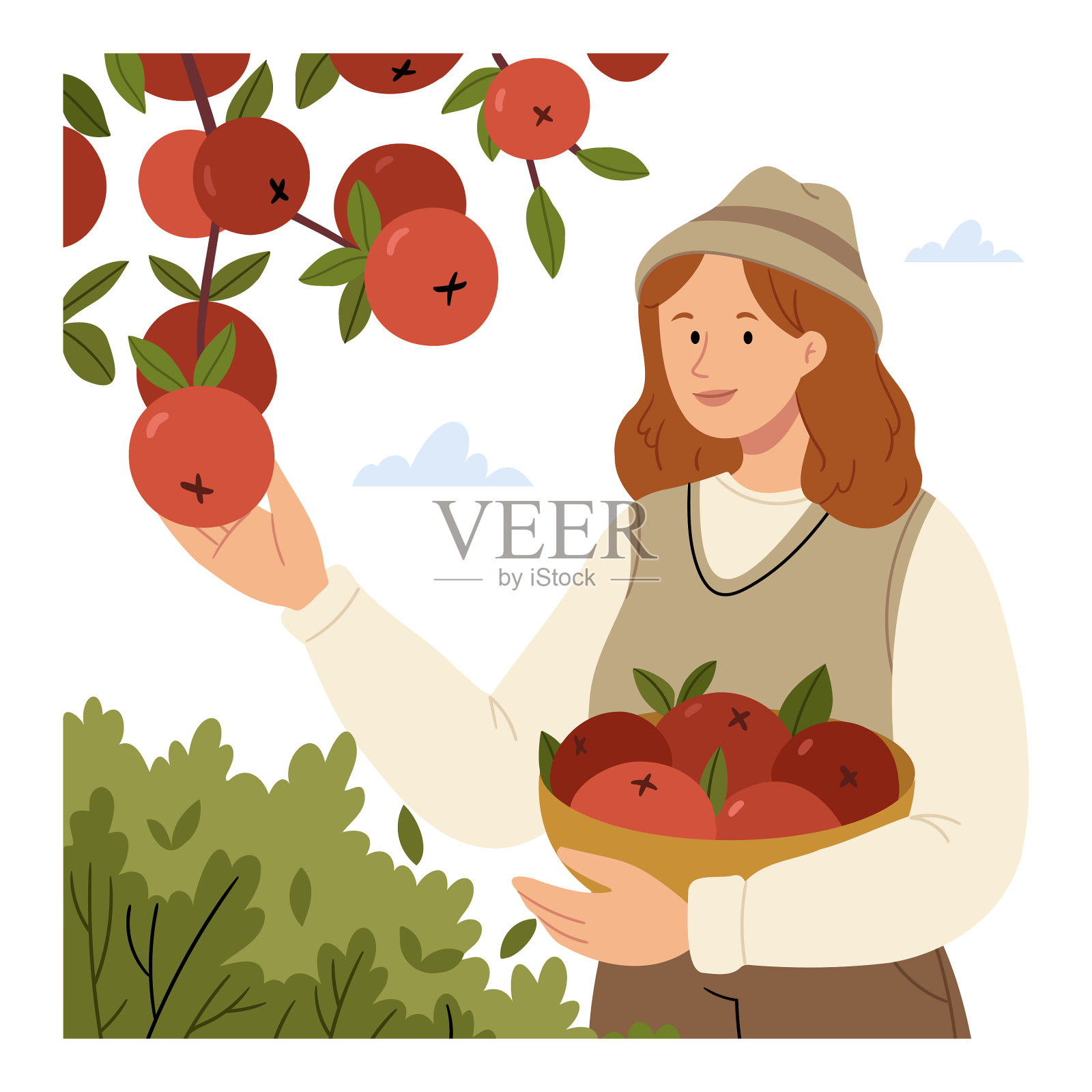 Girl Picking Fruit PNG, Vector, PSD, and Clipart With Transparent ...