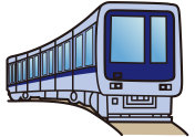 火车是人们方便的交通工具。插画图片