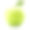 绿色的苹果，叶子孤立在白色上。包括剪切路径。素材图片