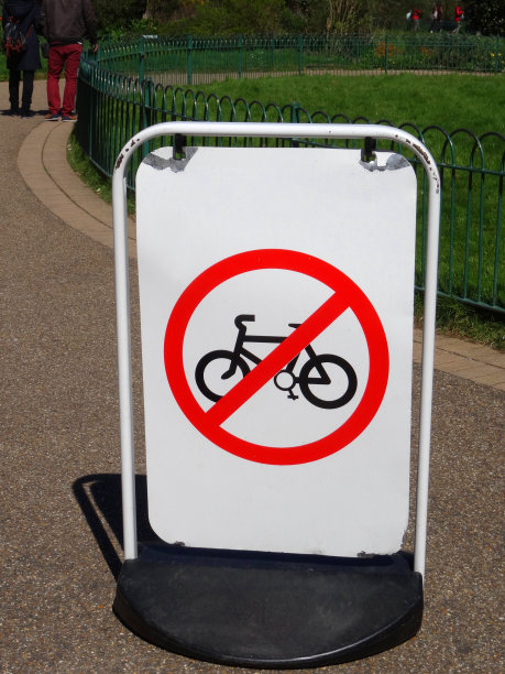 禁止自行车标志英文图片