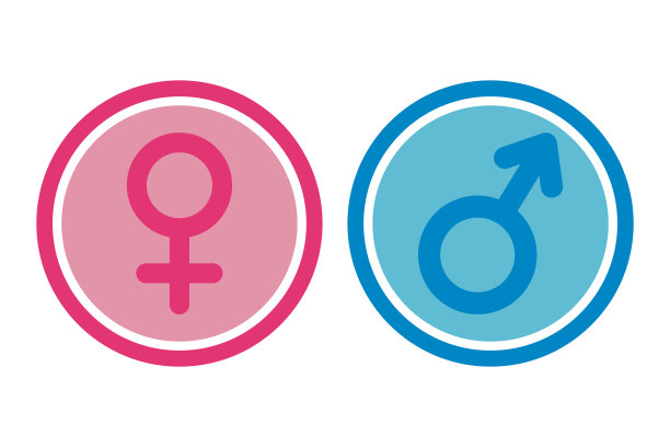 女性和男性在圆圈中的标志图片下载