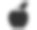 苹果的标志。黑色的剪影孤立在白色上。向量轮廓图标素材图片