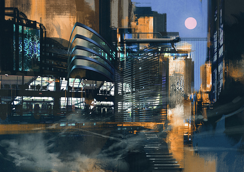 未来科幻城市,插图图片下载