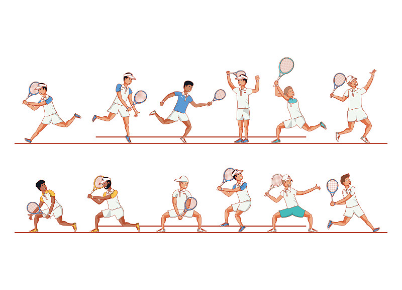 男子运动员网球角色图片下载